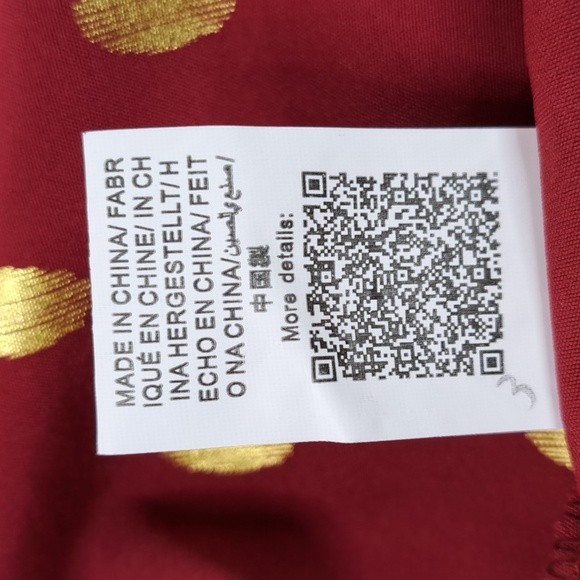 SHEIN Gold Dots Burgundy Red Tunic Size XL US 12 - Picture 15 of 15